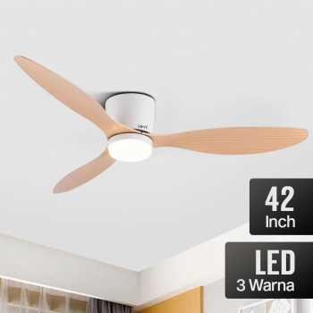SOVE Kipas Angin Gantung Lampu Tri Color Ceiling Fan - YN-45