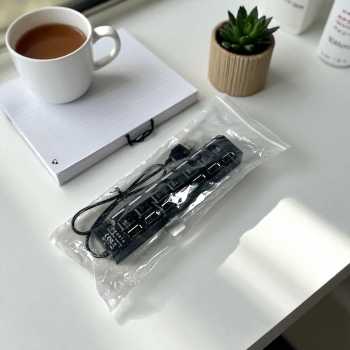 Gambar produk OEING USB Hub 2.0 7 Port dengan Tombol On/Off - U911