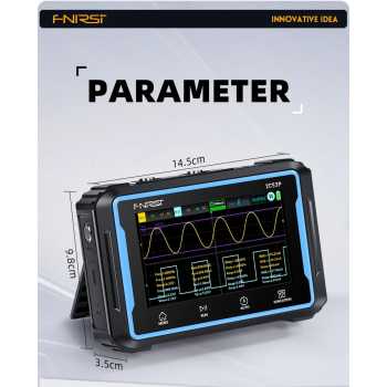 Gambar produk FNIRSI Digital Oscilloscope 3in1 Multimeter Signal Generator 2 Channel - 2C53P