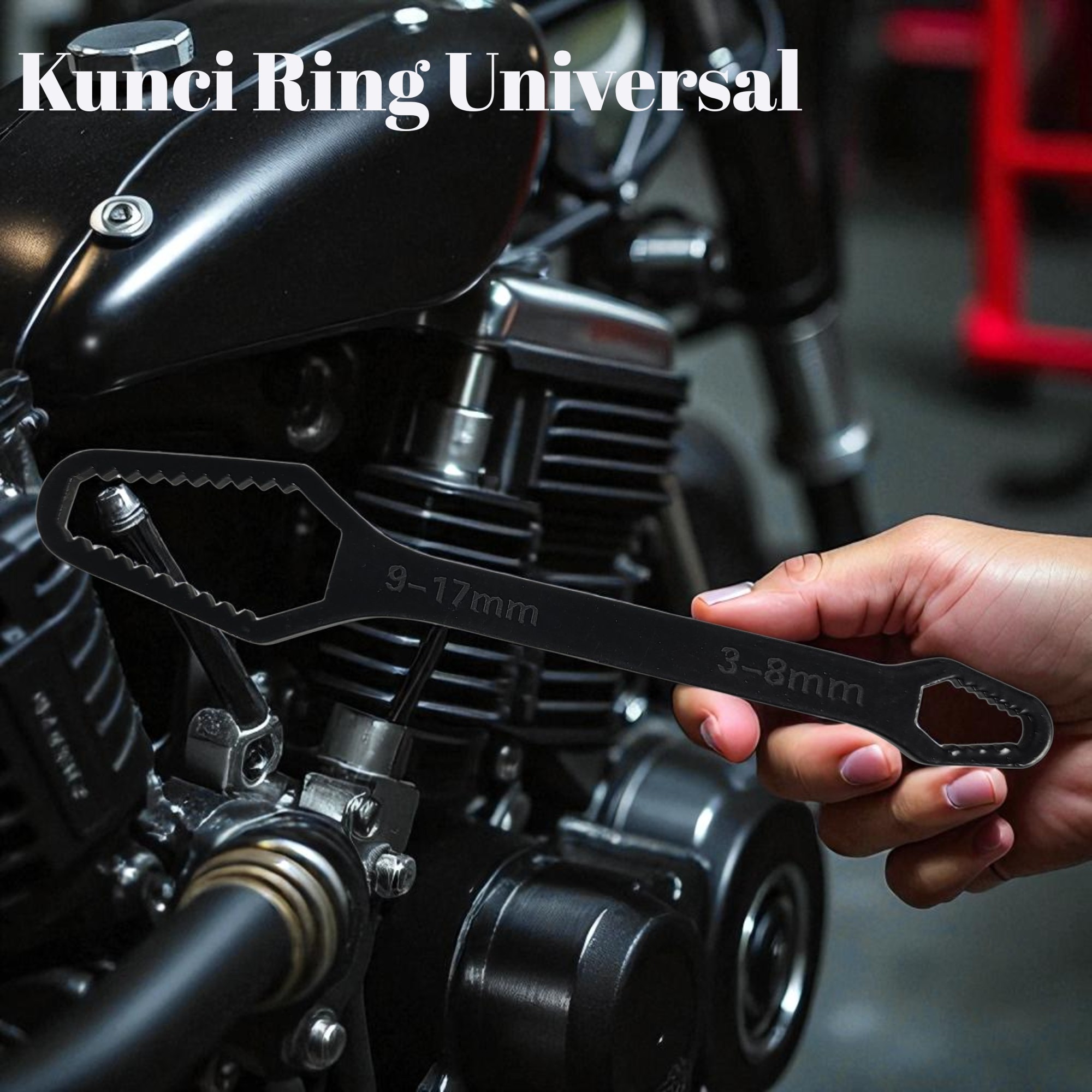 Gambar produk KRIOCY Kunci Ring Universal Torx Wrench Double Head 3.5mm 3-17mm - HRC60