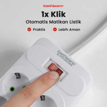 Gambar produk Taffware Stop Kontak USB Type C EU Plug 10A 110-250V 2500W 10 Lubang - QL-1077U / QL-1078U