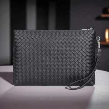 Gambar produk KIET Tas Genggam Kulit Motif Anyam Kulit Leather Clutch Bag - KT1912
