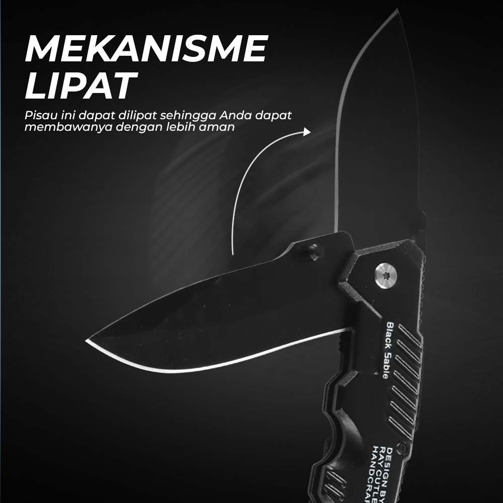Gambar produk PEGASI Pisau Lipat Tactical Folding Knife Survival Camping EDC - SR-ZDD1