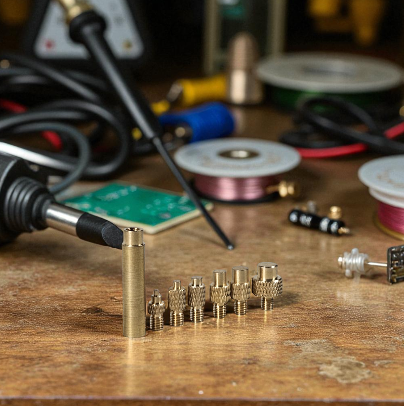 Gambar produk TOAIOT Set Mata Solder Kuningan Iron Tip Brass Insert Nut Kit - TA801