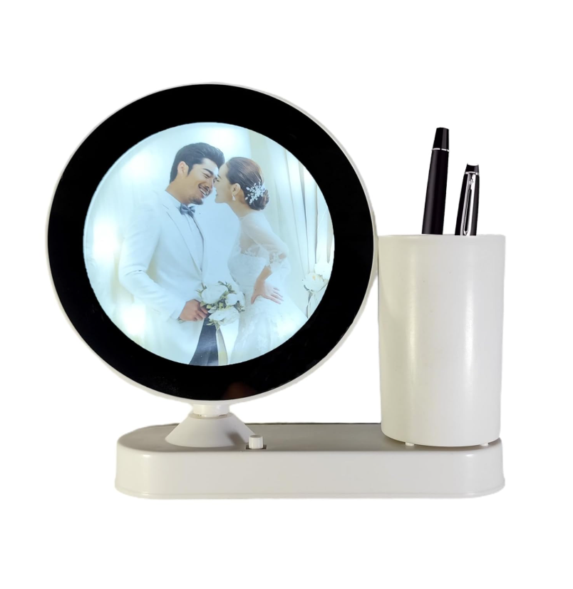 Gambar produk VENTURE Cermin Foto Magic Mirror Photo Frame LED with Pen Holder - B0F6