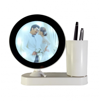 Gambar produk VENTURE Cermin Foto Magic Mirror Photo Frame LED with Pen Holder - B0F6