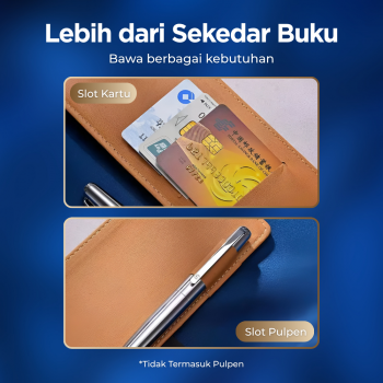 Gambar produk Toddi Buku Jurnal Leather Notebook Diary 300 Halaman with Lock - JJ-03