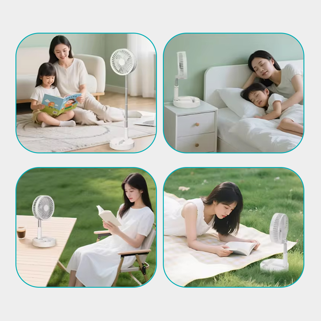 Gambar produk ZK Kipas Angin Standing Portable Retractable Folding Fan 7200mAh - ZK-20321