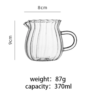 Gambar produk YWDL Teko Teh Pitcher Coffee Milk Jug Borosilicate Glass 370ml - YD1