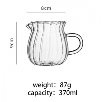 Gambar produk YWDL Teko Teh Pitcher Coffee Milk Jug Borosilicate Glass 370ml - YD1
