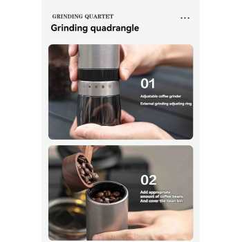 Gambar produk IZL Alat Penggiling Kopi Manual Coffee Grinder Seven Cornered Steel - I-88