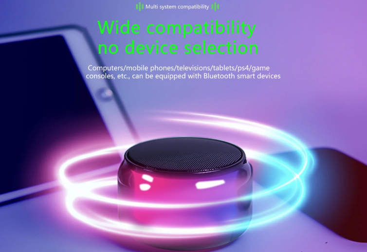 Gambar produk T-WOLF Mini Bluetooth Speaker Portable Transparent Wireless 400MAh - S-100