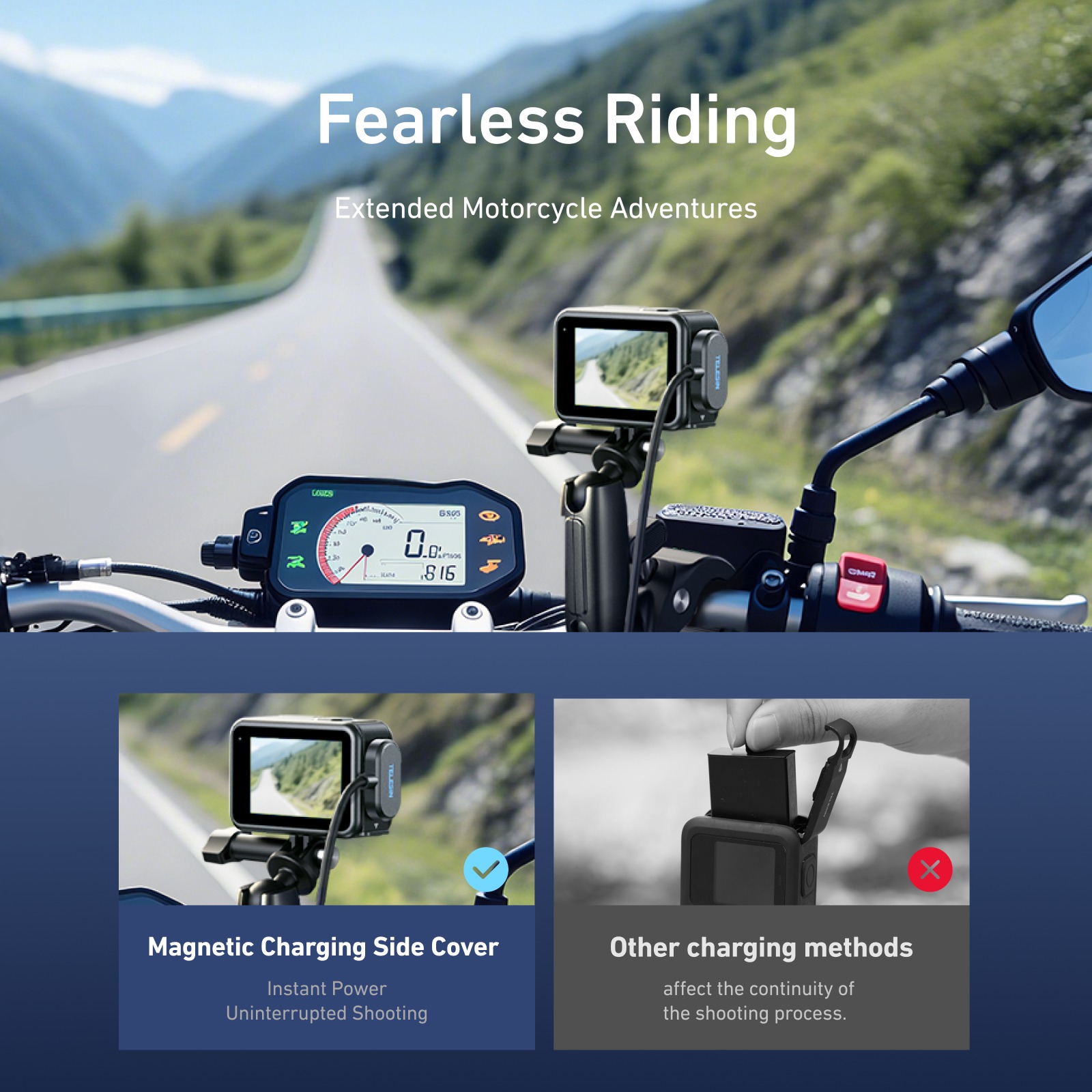 Gambar produk TELESIN Magnetic Charger Side Cover for GoPro Hero 9 10 11 12 13 - S6-CLC-01-TGP
