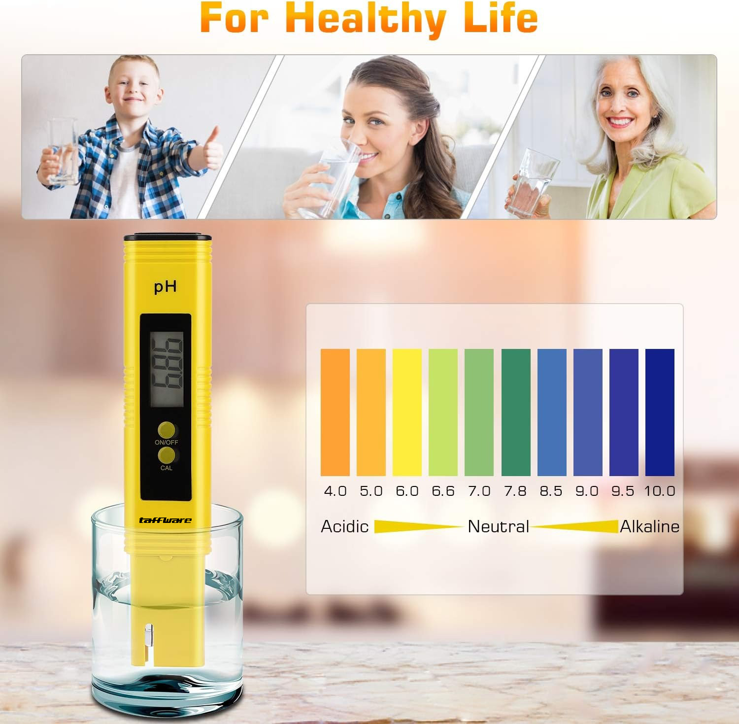 Gambar produk Taffware Alat Ukur Uji PH Meter Digital Air Minum Akuarium Tester - PH02