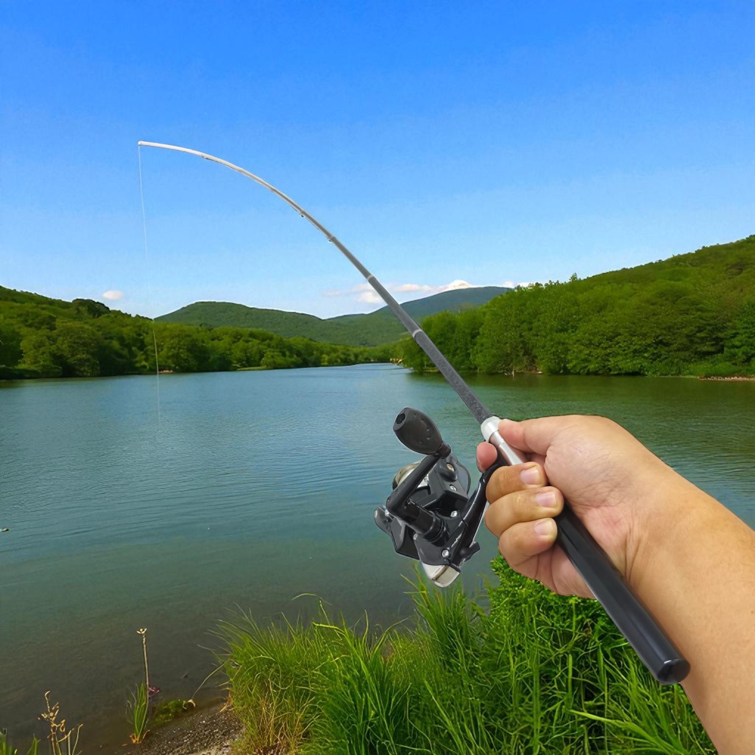 Gambar produk Mini Portable Extreme Pen Fishing Rod Length 1.5M - YL100