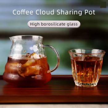 Gambar produk Leeseph Coffee Server V60 Drip Pour Over Borosilicate Glass 360ml - LS182