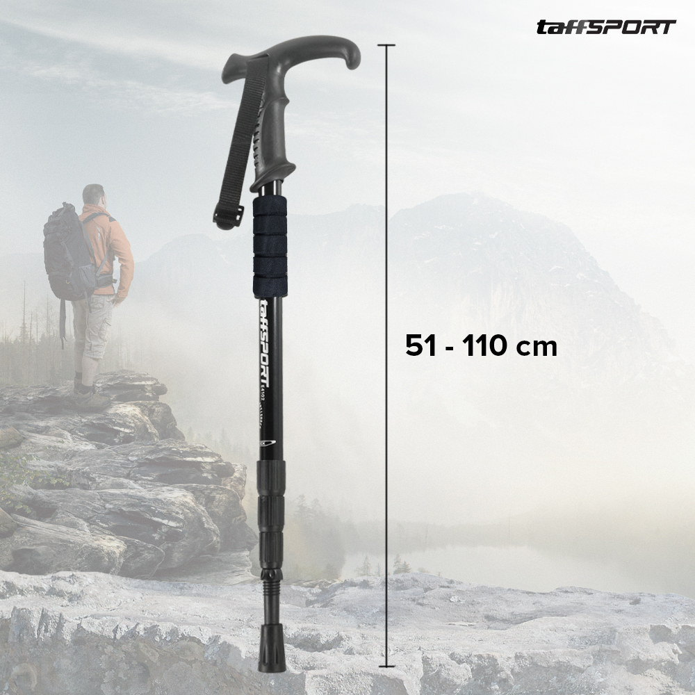 Gambar produk TaffSPORT Tongkat Hiking Telescopic Trekking Pole Aluminium 110cm - E4102