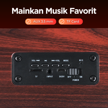 Gambar produk ANSUOFU Desktop Bluetooth Speaker Stereo Subwoofer - W5