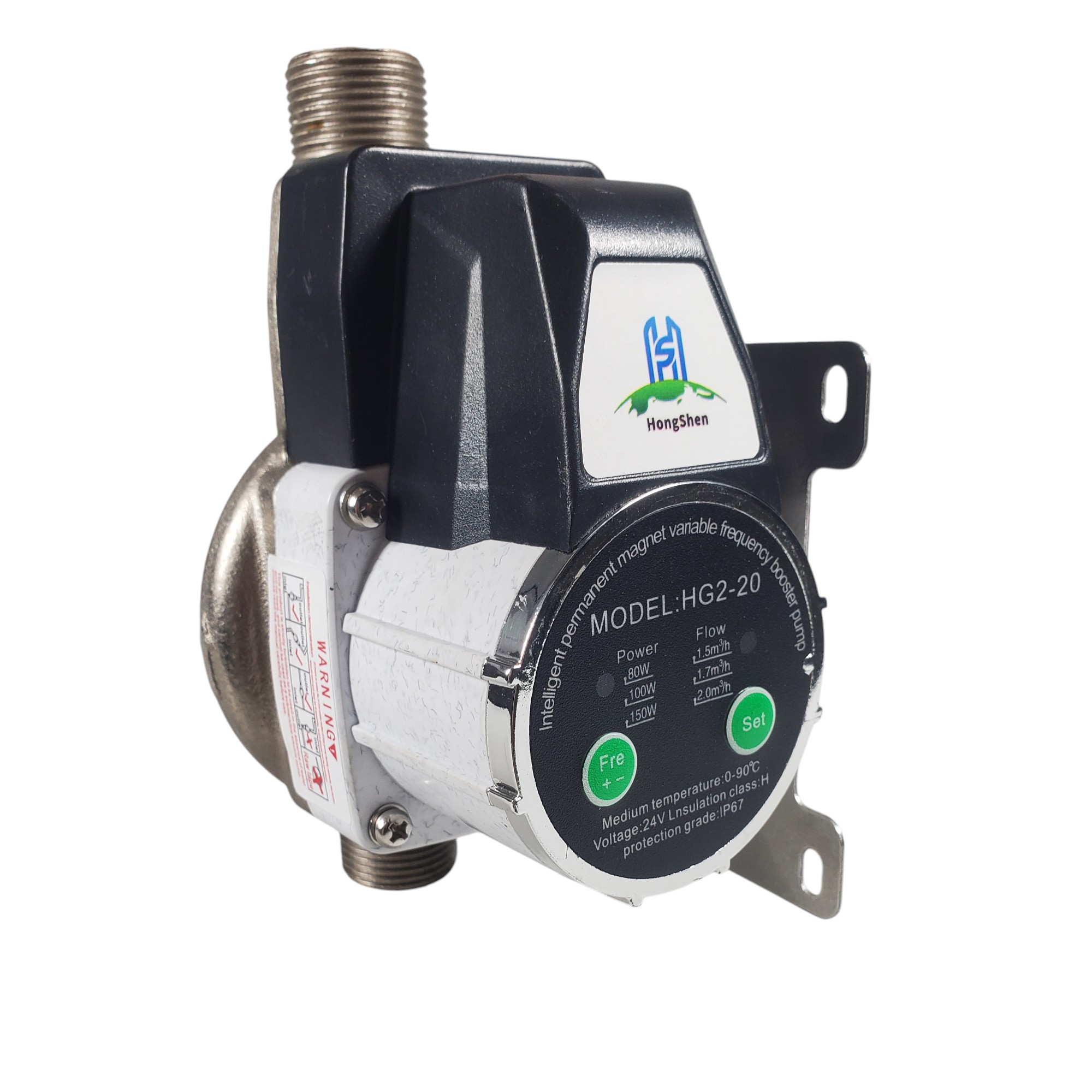 Gambar produk HongShen Pompa Pendorong Tekanan Air Booster Pump Automatic 24V 150W - HG2-20