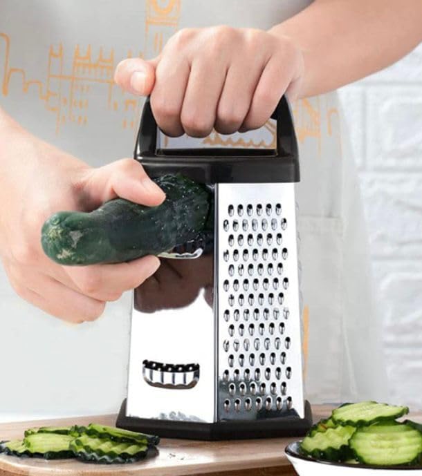 Gambar produk Slight Parutan Pengiris Sayur Serbaguna 6 Side Stainless Steel Grater - INU158