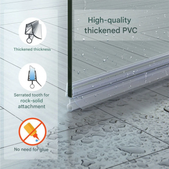 Gambar produk SAVNEE Seal Strip Penutup Celah Pintu Kaca Kamar Mandi PVC 50cm 6mm - SV50