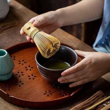 Gambar produk One Two Cups Chasen Bamboo Whisk Matcha Pengaduk Teh Jepang 72 Tangkai - 7276