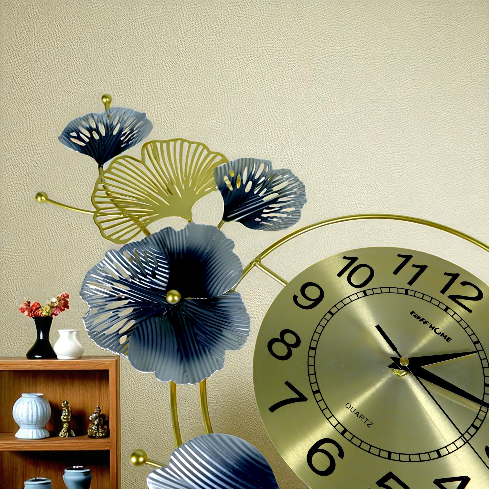 Gambar produk TaffHOME Jam Dinding Quartz Luxury European Style Jiali Movement 76cm - 2874