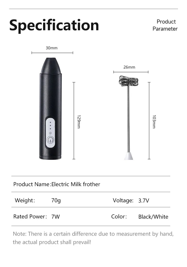 Gambar produk FMA Hand Mixer Mini Pengocok Telur Kopi Milk Frother Battery - NPQ01