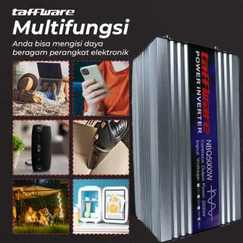 Gambar produk Taffware Power Inverter Mobil Pure Sine Wave DC 60V to AC 220V 5000W - NBQ5000W