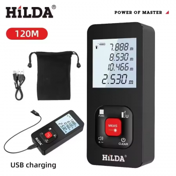 HILDA Alat Pengukur Professional Meter Laser Range Finder 120M 300mAh - CJ392