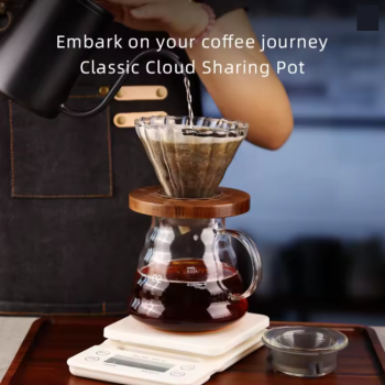 Gambar produk Leeseph Coffee Server V60 Drip Pour Over Borosilicate Glass 360ml - LS182