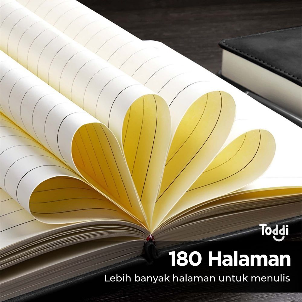 Gambar produk Toddi Buku Jurnal Hardcover Notebook Diary 72GSM 180 Halaman Grid - 1623