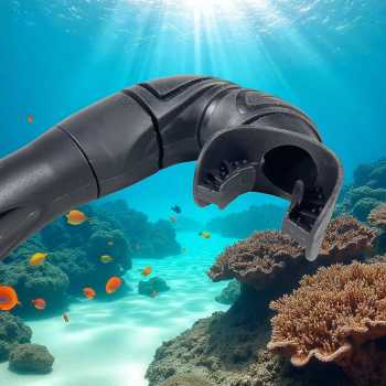 Gambar produk TITA Selang Snorkel Scuba Diving Foldable Flexible Silicone - TI045