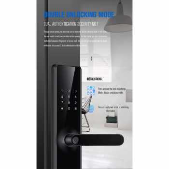 Gambar produk Benzi Smart Door Lock Fingerprint Password Card We Chat Mini Program - B21