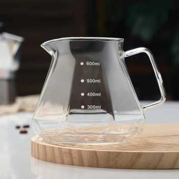 Gambar produk LCS Teko Kopi Coffee Server V60 Drip Pour Kaca Borosilikat 600ml - LCS38