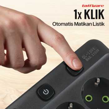 Gambar produk Taffware Stop Kontak 5 Lubang USB Type C EU Plug 10A 110-250V 2500W - QL-1098U