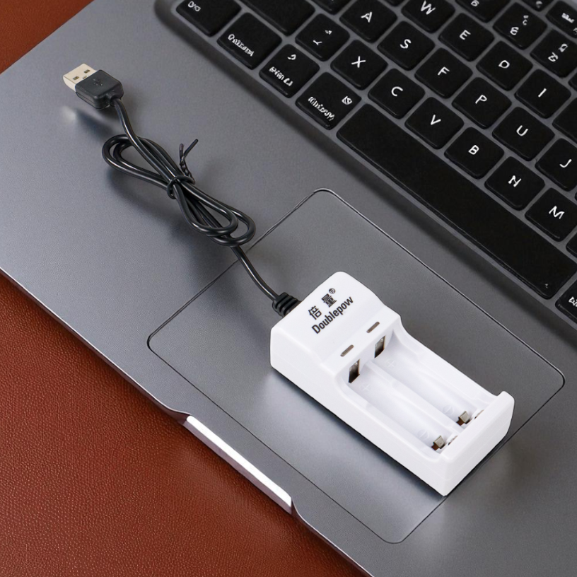 Gambar produk Doublepow Charger Baterai 2 Slot for AA AAA Ni-MH Ni-CD with LED - DP-U21