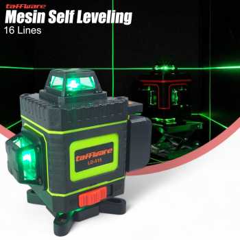 Taffware Laser Level Self Leveling 16 Line 4D IP54 with Remote - LD-515