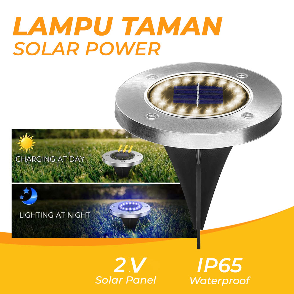 Gambar produk RAIBOHO Lampu Taman Hias Ground Light Solar Sensor Waterproof 12/20LED - RB20