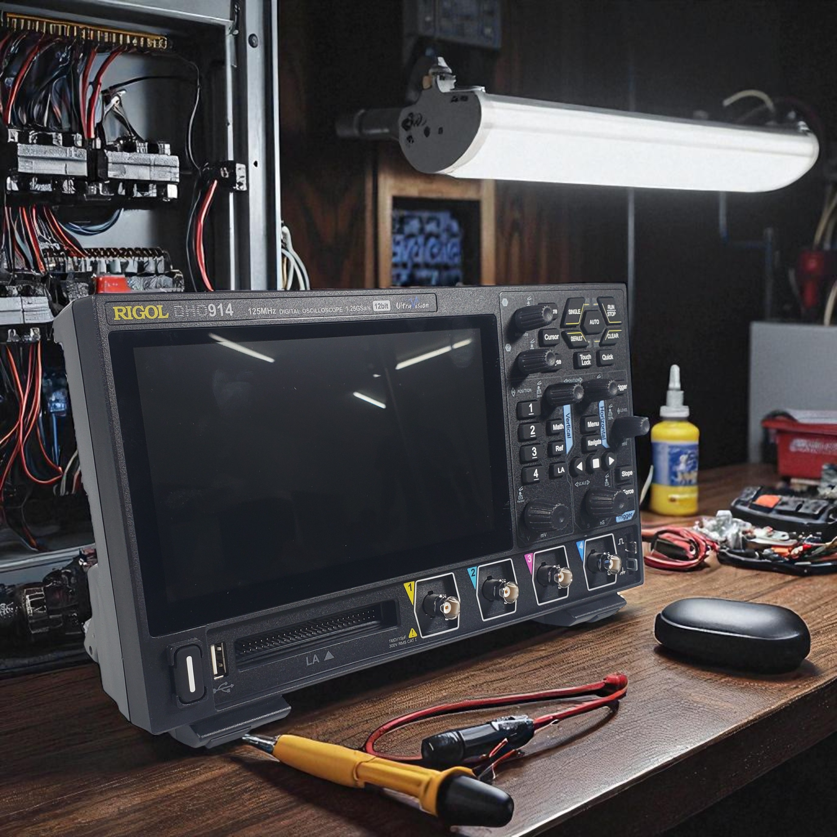 Gambar produk RIGOL Oscilloscope Digital Multimeter Signal Generator 4CH 125 MHz - DHO914