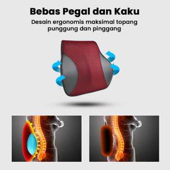 Gambar produk MALUOKASA Bantal Punggung Mobil Memory Foam Lumbar Support - M3D
