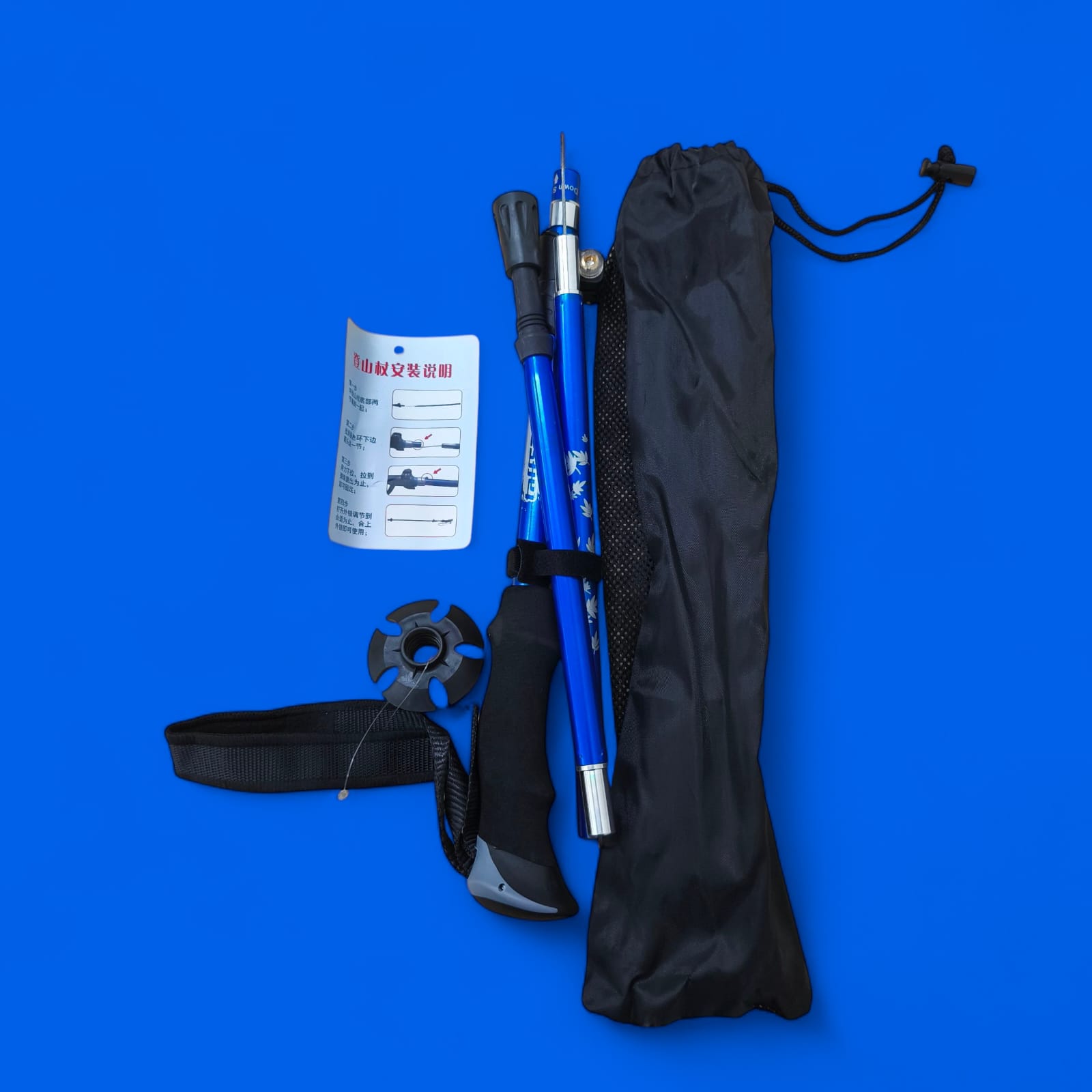 Gambar produk TaffSPORT Tongkat Hiking Lipat Trekking Pole Aluminium Alloy 130cm - TF13