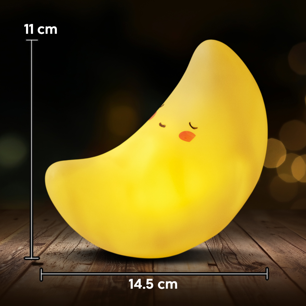 Gambar produk FGHGF Lampu Tidur LED Anak Karakter Lucu 1W Bulan - FGH01