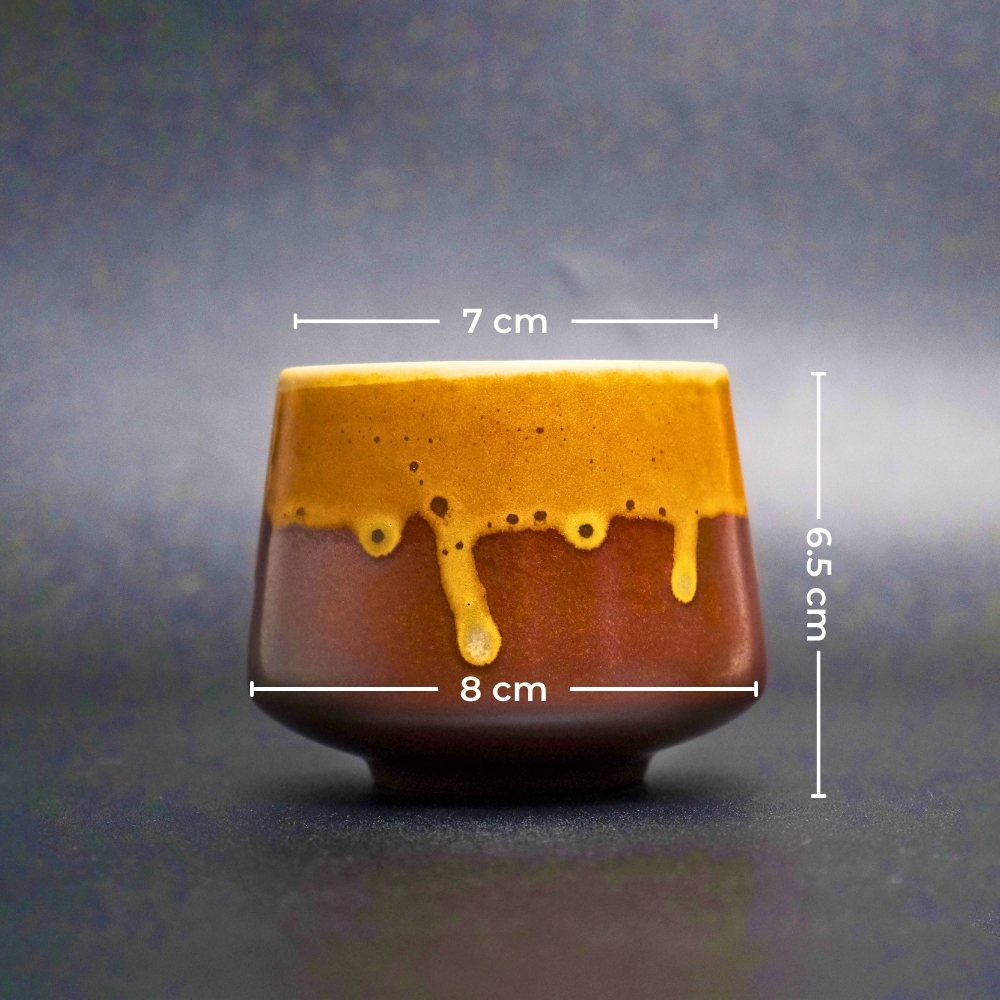 Gambar produk FLAMBE Gelas Keramik Kopi Teh Vintage Japanese Style Ceramic Cup 200ml - FB014