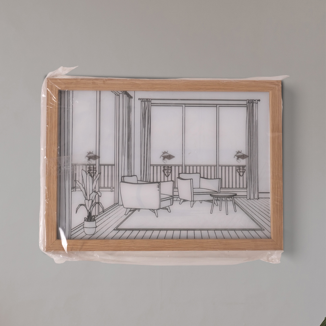Gambar produk INS Lampu Meja Hias 3D Lukisan Kayu Akrilik 3in1 Color Painting LED Seaside - DR5W
