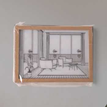 Gambar produk INS Lampu Meja Hias 3D Lukisan Kayu Akrilik 3in1 Color Painting LED Seaside - DR5W