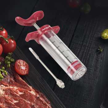 Gambar produk TaffHOME Injektor Bumbu Marinasi Daging BBQ Seasoning Injector - HC117