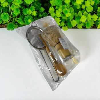 Gambar produk Baiben Li Matcha Set Kit Chasen Chashaku Chakoshi Bamboo 4 PCS - B41