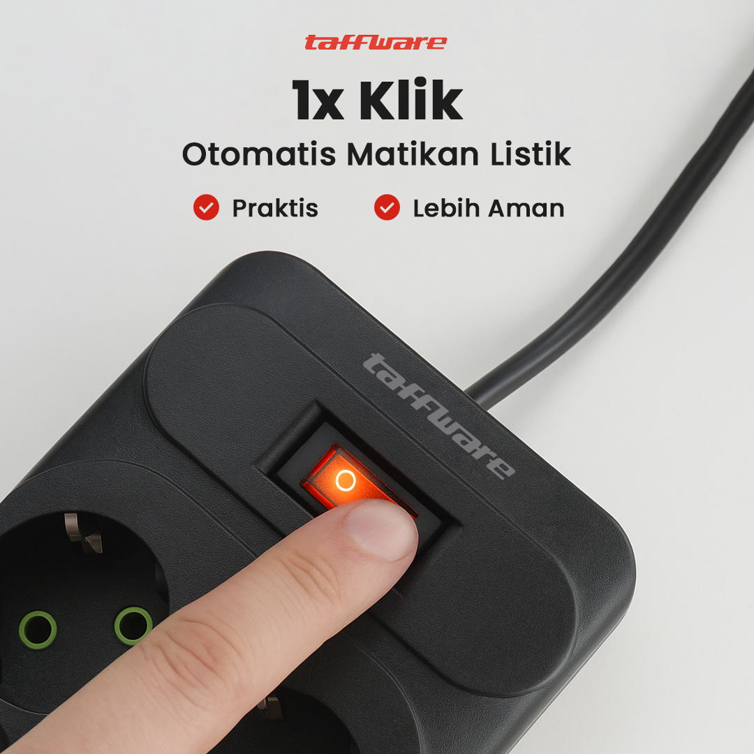 Gambar produk Taffware Stop Kontak USB Type C EU Plug 10A 110-250V 2500W 10 Lubang - QL-1077U / QL-1078U
