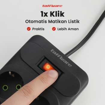 Gambar produk Taffware Stop Kontak USB Type C EU Plug 10A 110-250V 2500W 10 Lubang - QL-1077U / QL-1078U